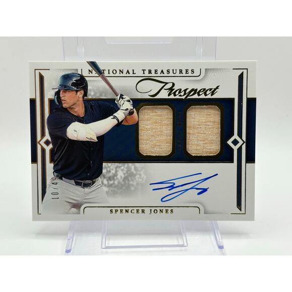 2024 National Treasures Spencer Jones Bat Relic Auto 10/49 SP New York Yankees - Picture 1 of 2